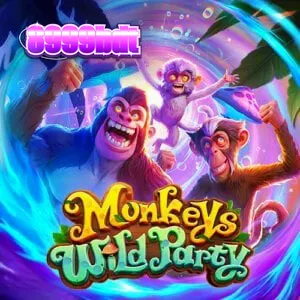 Monkeys Wild Party স্লট গেমের রঙিন জঙ্গল থিম এবং ৫x৫ গ্রিড লেআউট